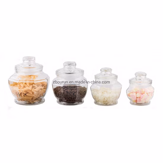 Promotion 700ml Airtight Transparent Glass Storage Jar Honey Glass Canister with Plastic Sleeve