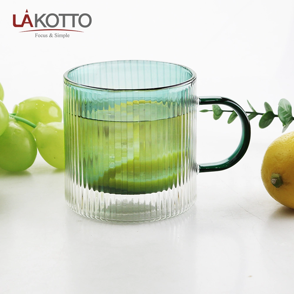 280ml High Quality High Borosilicate Colored Double Wall Glass Coffee Cup Milk Cup Translucent Glass Transparent Glass Cup Coffee Mug