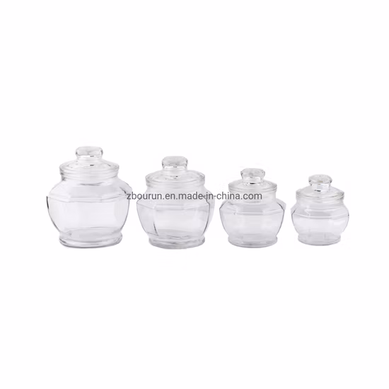 Promotion 700ml Airtight Transparent Glass Storage Jar Honey Glass Canister with Plastic Sleeve