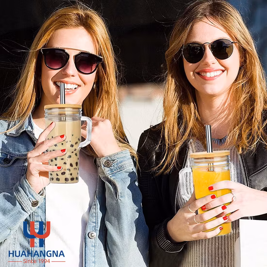 A parede única personalizada 22oz pode dar forma ao copo de vidro com logotipo personalizado por atacado