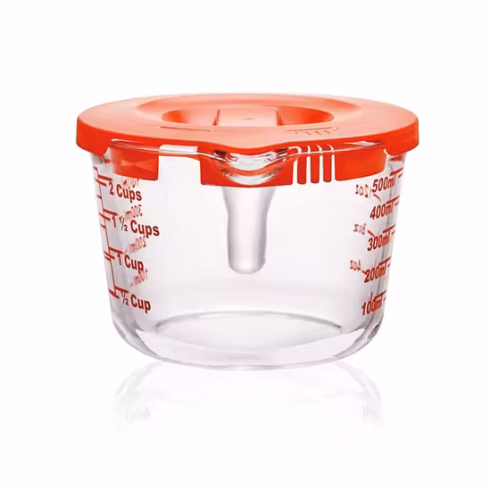 Copos de medição de cozimento de vidro de borosilicato conjunto jarro de medição para cozinhar