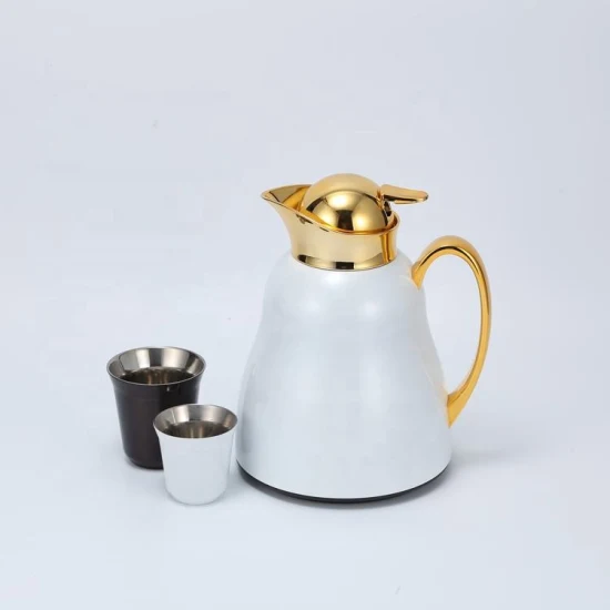 Bule de chá árabe luxuoso, frasco de chá a vácuo doméstico, vidro interno de aço inoxidável, água quente personalizada, pote de café